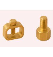 Brass Earthing Clamps and Studs for Electrical Grounding Systems, High Strength Corrosion-Resistant Earthing Accessories for Industrial, Construction, and Power Installations